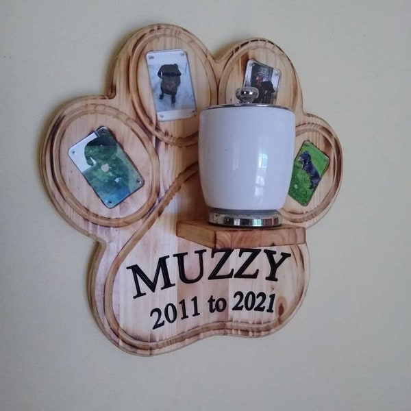 Pet Memorial Plaque - Urn Shelf