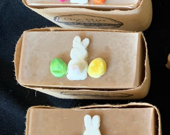 Bunny Bar Soap, Easter Soap, Easter Gift, Basket Stuffer, Kids Soap, Easter Basket, Cold process soap, Easter Eggs, Handcrafted Soap,