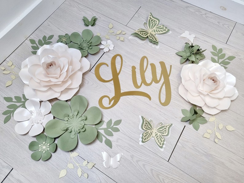 Paper Flower Wall Decor Baby Nursery Childs Room Party Etsy UK