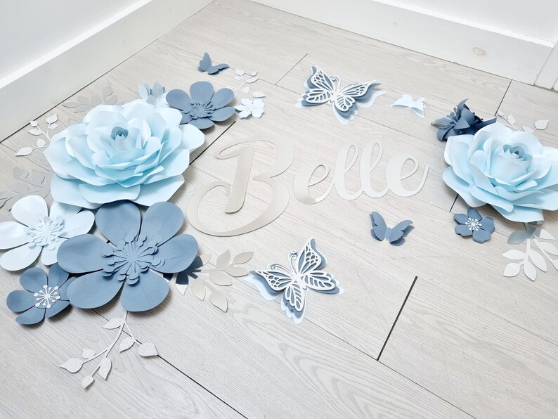 Paper Flower Wall Decor Baby Nursery Childs Room Party Etsy UK