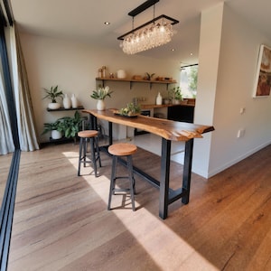 Modern Handmade Live Edge Bar Table for Kitchen Counter, Bar Counter and Dining Nook