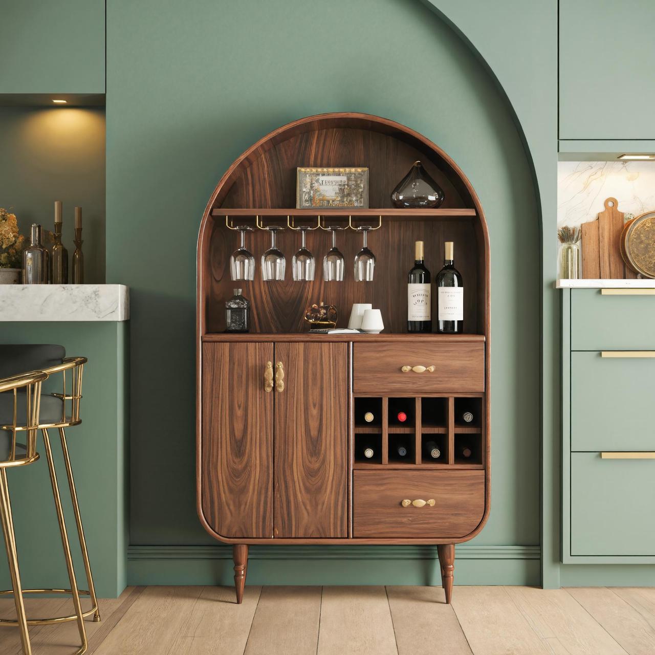 家具 antique wine wood cabinet vintage Living Room Wooden Antique Wine Cabinet — Home Bar Oasis