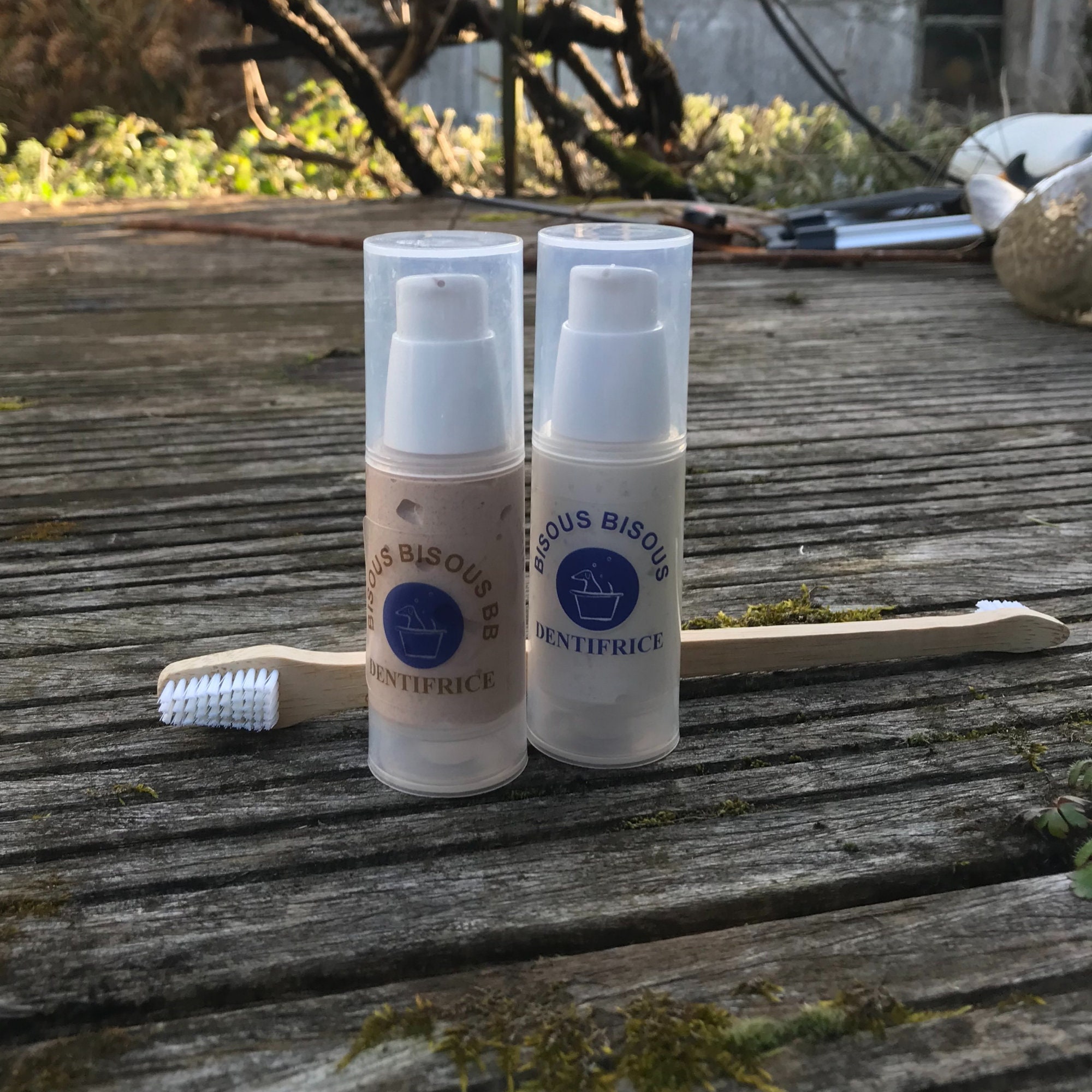 Bambou Bisous, La Brosse à Dent Pour Chien Double Tête en Bambou