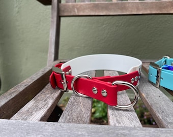 Halsband mit Steckschnalle aus gemustertem Biothane