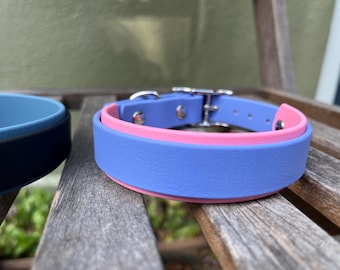 Biothane Overlay Collar, two toned biothane dog collar