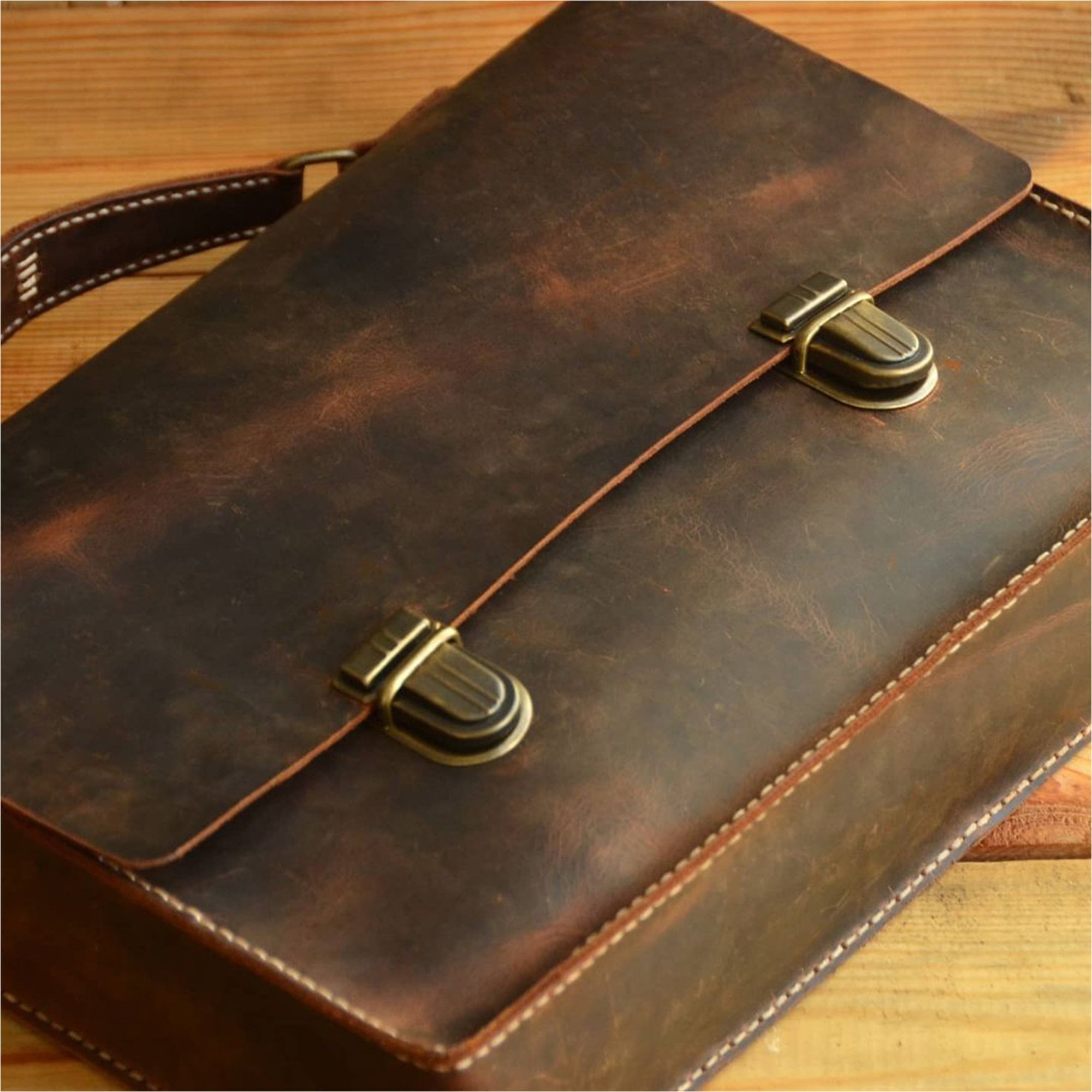 Leather Messenger Bag India Post Office Holiday Gift for Men Etsy