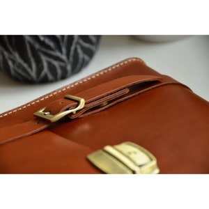 Messenger Bag Full Grain Leather Handmade Briefcase Laptop - Etsy