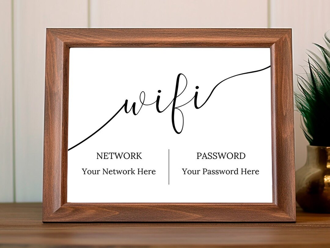 Example Wi Fi Password Sign Wifi Password Sign Editable Wifi Sign Template Wifi Password - Etsy ...