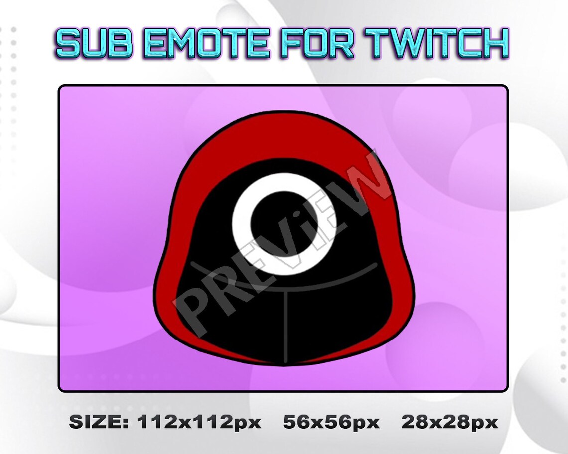 Twitch Squid Games Sub Emote Twitch Squid Games Subscribers Etsy
