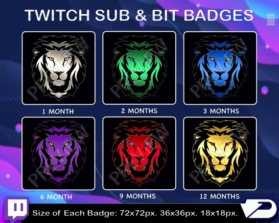 Create professional twitch badges by Icyk1d