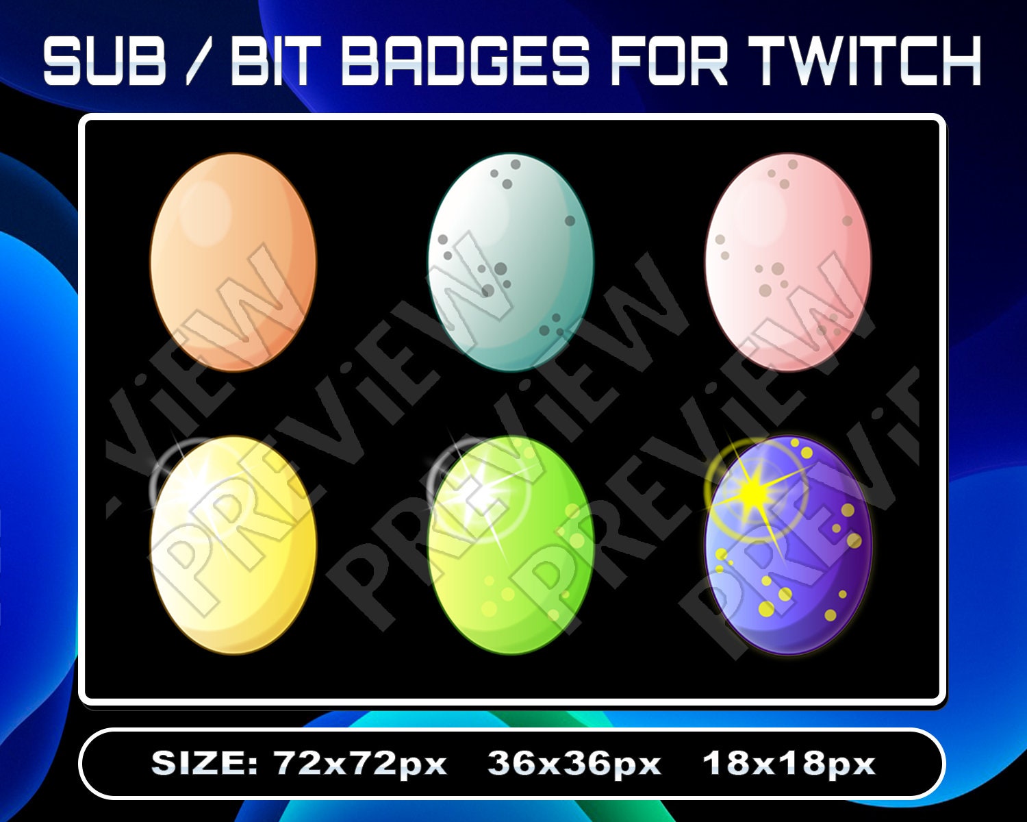 Twitch Egg Sub Badges Twitch Eggs Subscribers Loyalty Badges Etsy