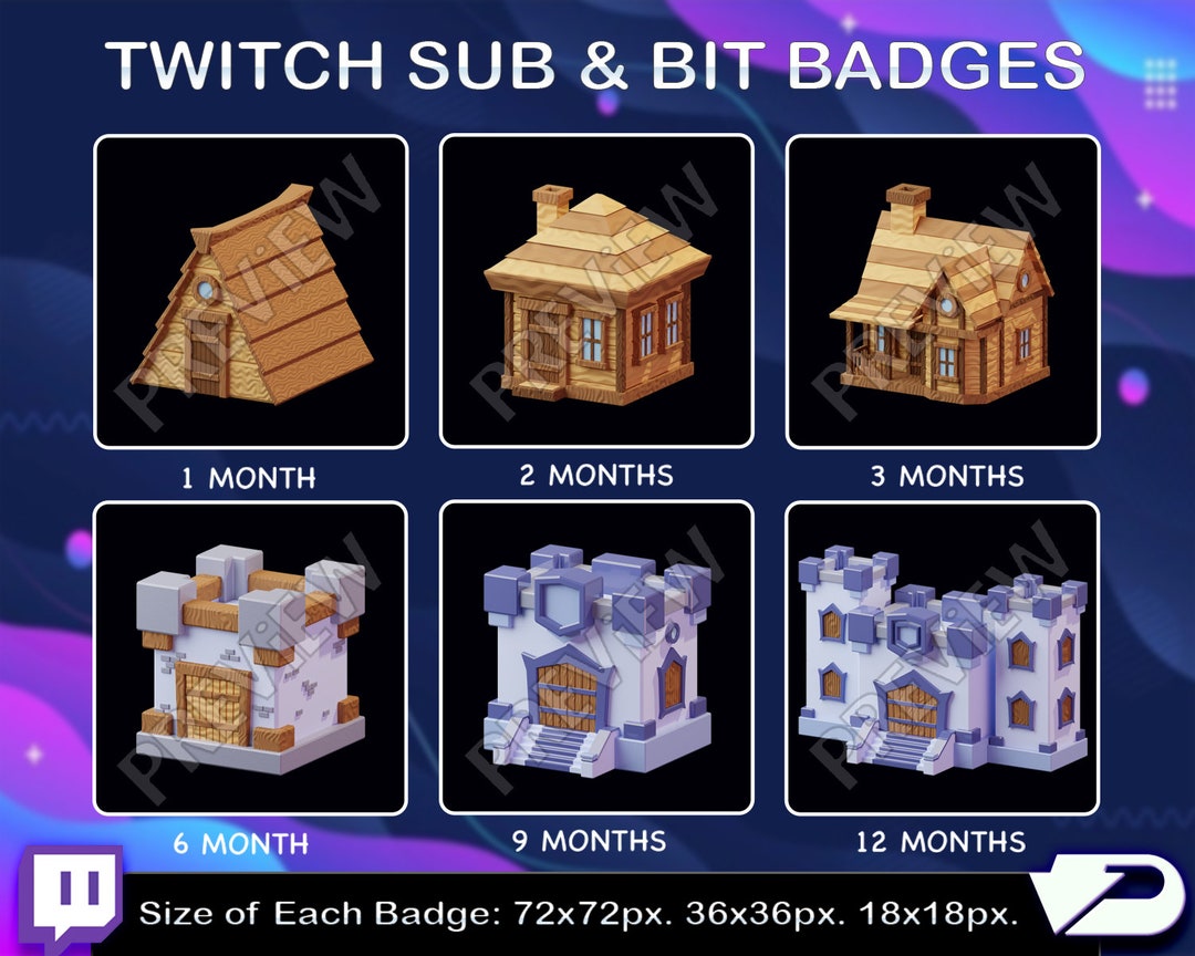 Building Sub Badges Twitch Kick Building Subscribers Loyalty Sub Bit ...
