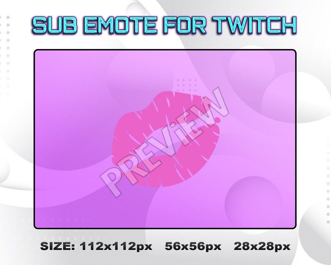 Twitch Kiss Sub Emote Twitch Lips Subscribers Emote Etsy
