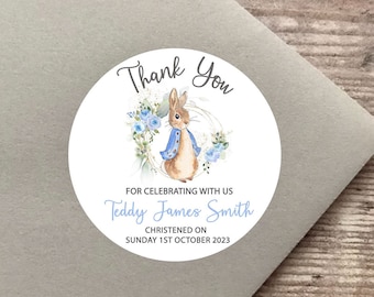 Peter Rabbit Stickers Christening Day Stickers | Thank You Stickers | Boys Stickers | Christening Favours | Christening Gifts | Sweet Bag