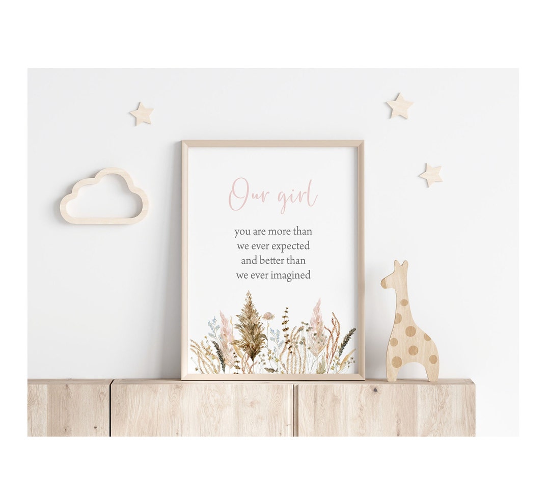 Our Girl Nursery Print | Pretty Girls Print | My Girl Baby Girl Nursery ...