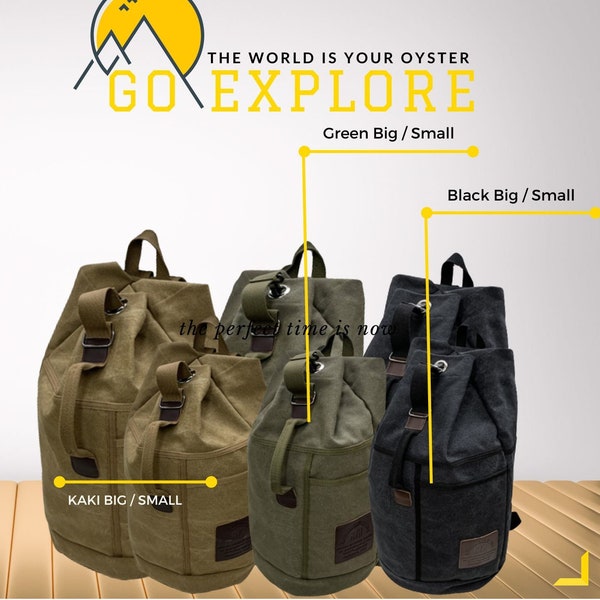 Travel Backpack Men Large Capacity Stylish Backpack Rugged Canvas Vintage Charm Outdoor Adventure Collection FFD Tactical & Vintage