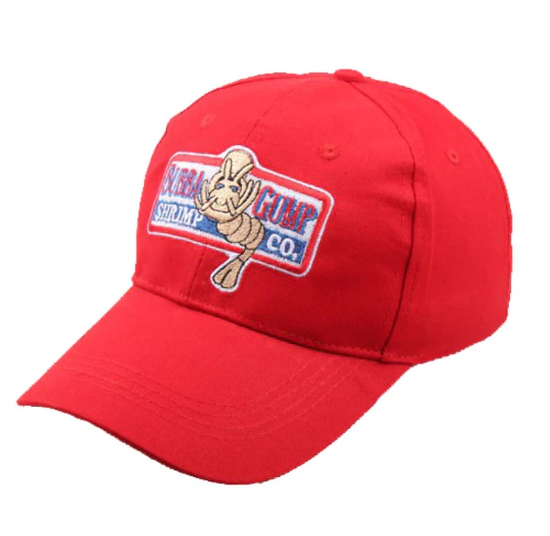 Gorra de béisbol para hombres y mujeres, disfraz de Cosplay de camarones Bubba Gump, gorra de béisbol de algodón, disfraz de Cosplay de Bubba Forest Gump Cour Forest Curv Cap Red