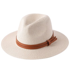 Panamahoed van natuurlijk zacht stro Strandhoeden Fedora Verschillende kleuren Collectie voor mannen en vrouwen Trendy Tijdloos / Chapeau de Paille Naturelle