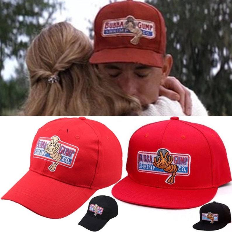 Gorra de béisbol para hombres y mujeres, disfraz de Cosplay de camarones Bubba Gump, gorra de béisbol de algodón, disfraz de Cosplay de Bubba Forest Gump Cour Forest imagen 1