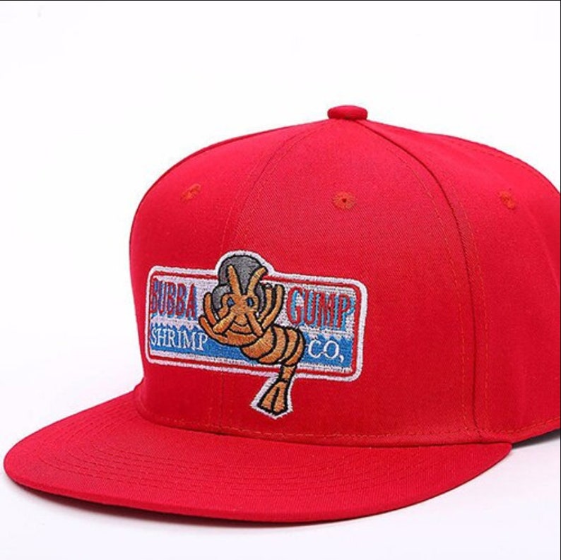 Gorra de béisbol para hombres y mujeres, disfraz de Cosplay de camarones Bubba Gump, gorra de béisbol de algodón, disfraz de Cosplay de Bubba Forest Gump Cour Forest Plat Cap Red