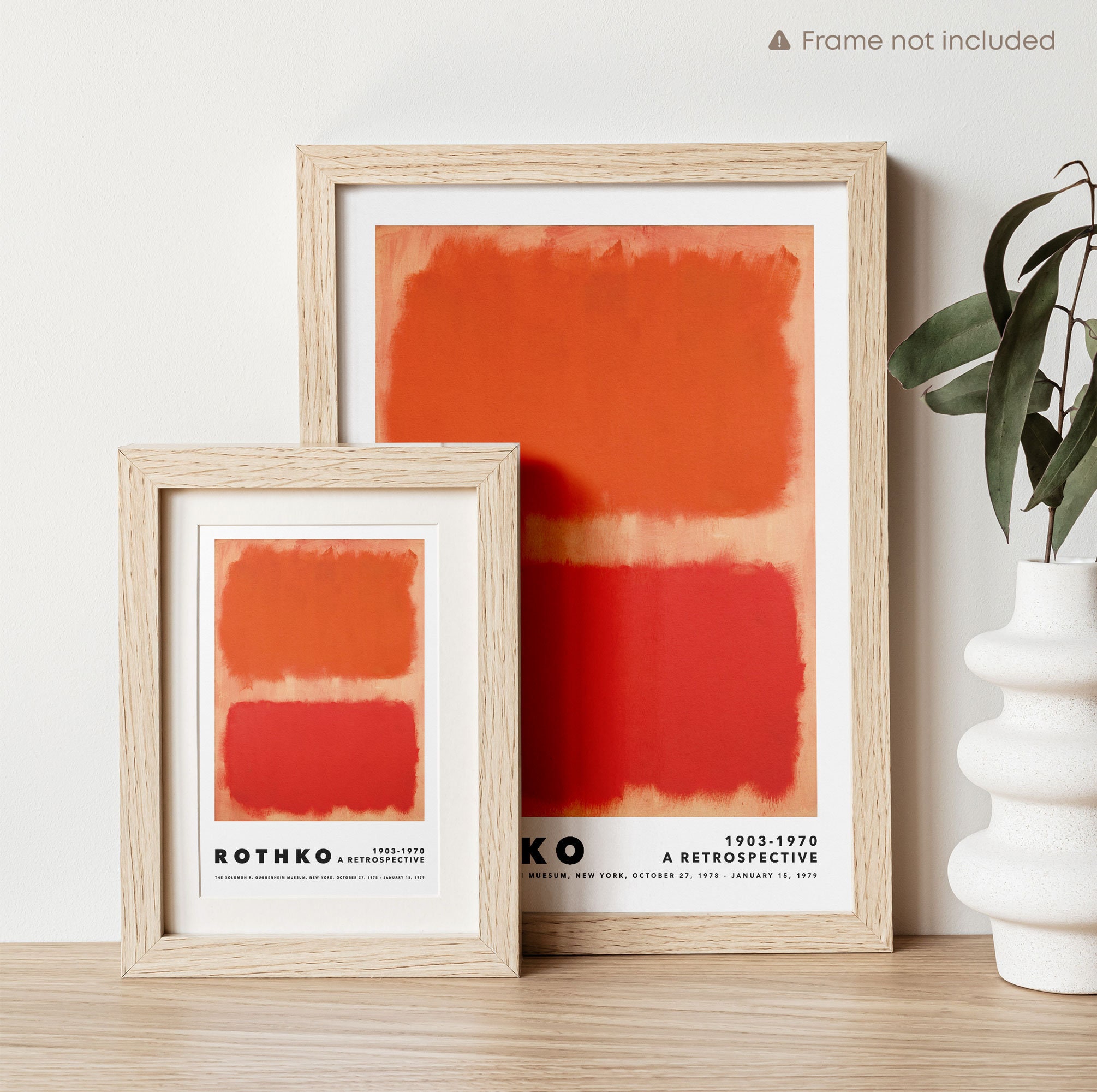 Mark Rothko Red Orange Poster Print - Modern Exhibition Art Print Wall ...