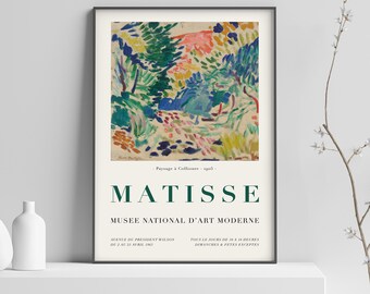 Henri Matisse Exhibition Poster - 1905 - Fauvism Painting Poster - Matisse Painting Print - Free Shipping - Printed and Shipped 42