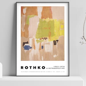 Mark Rothko Pastel Colors Poster Print - Exhibition  Wall Art - Earth Colors Contemporary Art Print - 15
