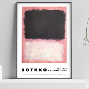 Mark Rothko Blush Black Exhibition Poster Print - Abstract painting - Modern Wall Decor - Wall Art Print - 1