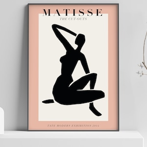 Henri Matisse Cutouts Poster - Woman Figure - Black - Premium Quality Print - Vintage Poster - Free Shipping - French Painters Art 8