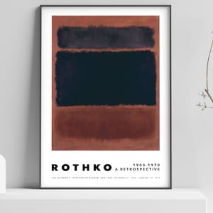 Mark Rothko Brown Black Art Poster Print, Minimalist Abstract Exhibition Poster Wall Art, Contemporary Wall Art, Modern Wall Decor - 9