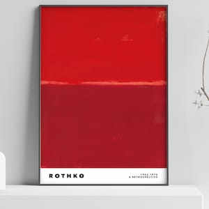 Mark Rothko Red Velvet Exhibition Poster - Red Abstract Painting - Contemporary Minimalist Wall Art - Museum Quality Print - 17