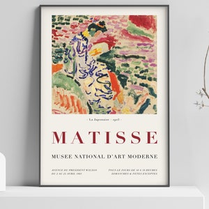 Matisse Vintage Exhibition Poster - 1905 - Exhibition Poster - Matisse Painting Print - Free Shipping 45
