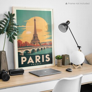 France: Paris Poster Print available size guide