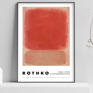 Mark Rothko Red Blush Exhibition Poster Print - Abstract Painting - Modern Wall Decor - Wall Art Print - 3