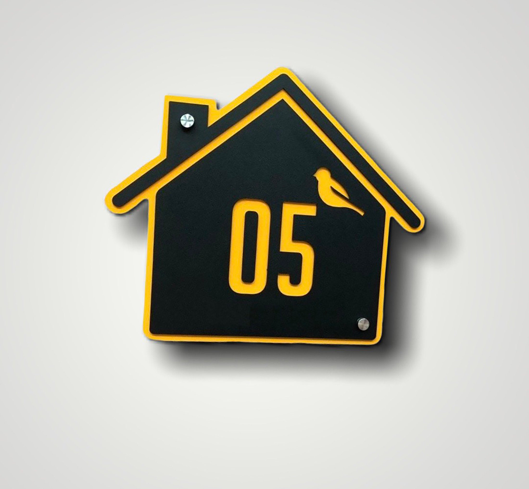 Vertical Address Plaque Modern House Numbers House Numbers Etsy