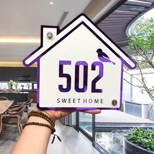 Vertical Address Plaque, Modern House Numbers, House Numbers , Horizonatal Address Sign, Address Number, Handmade product