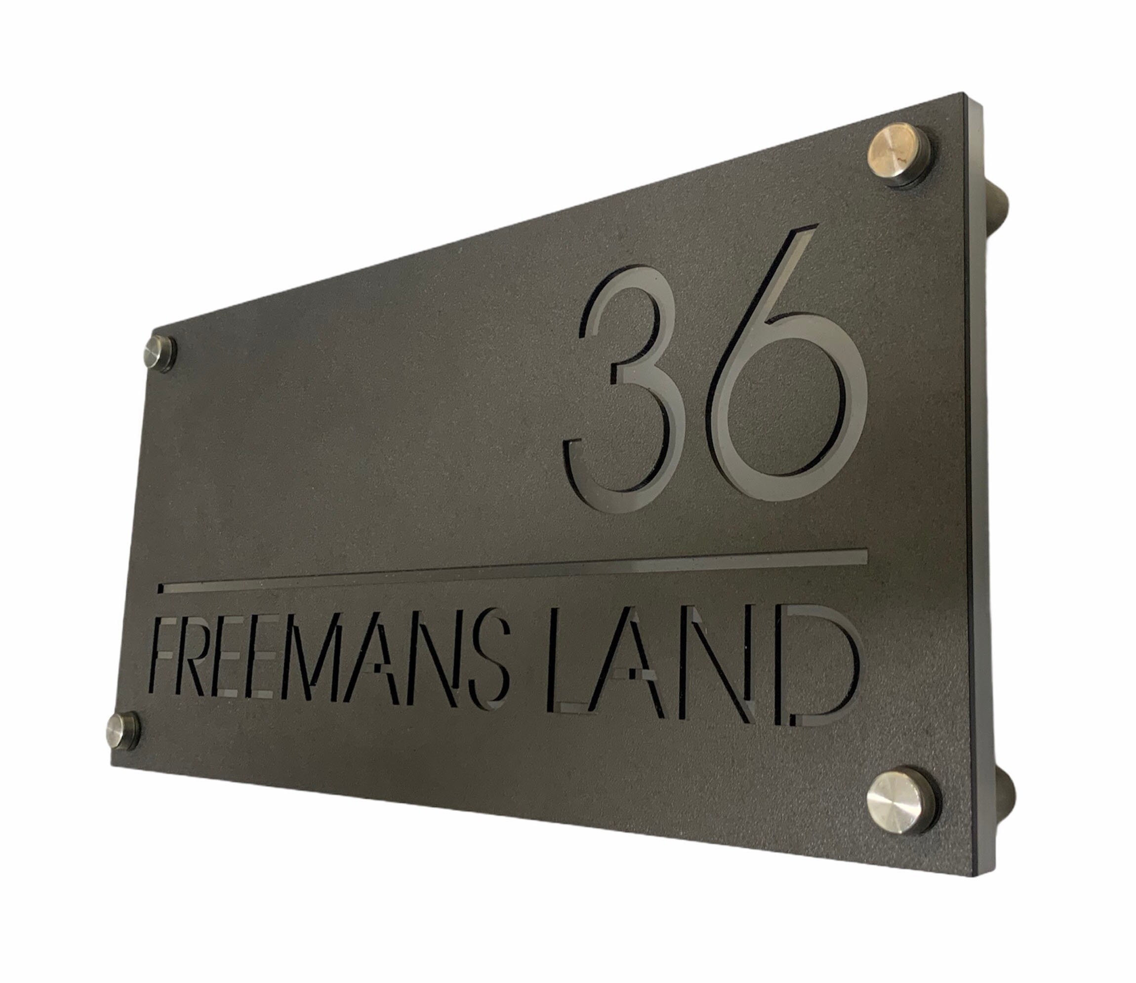 Vertical Address Plaque Modern House Numbers House Numbers Etsy