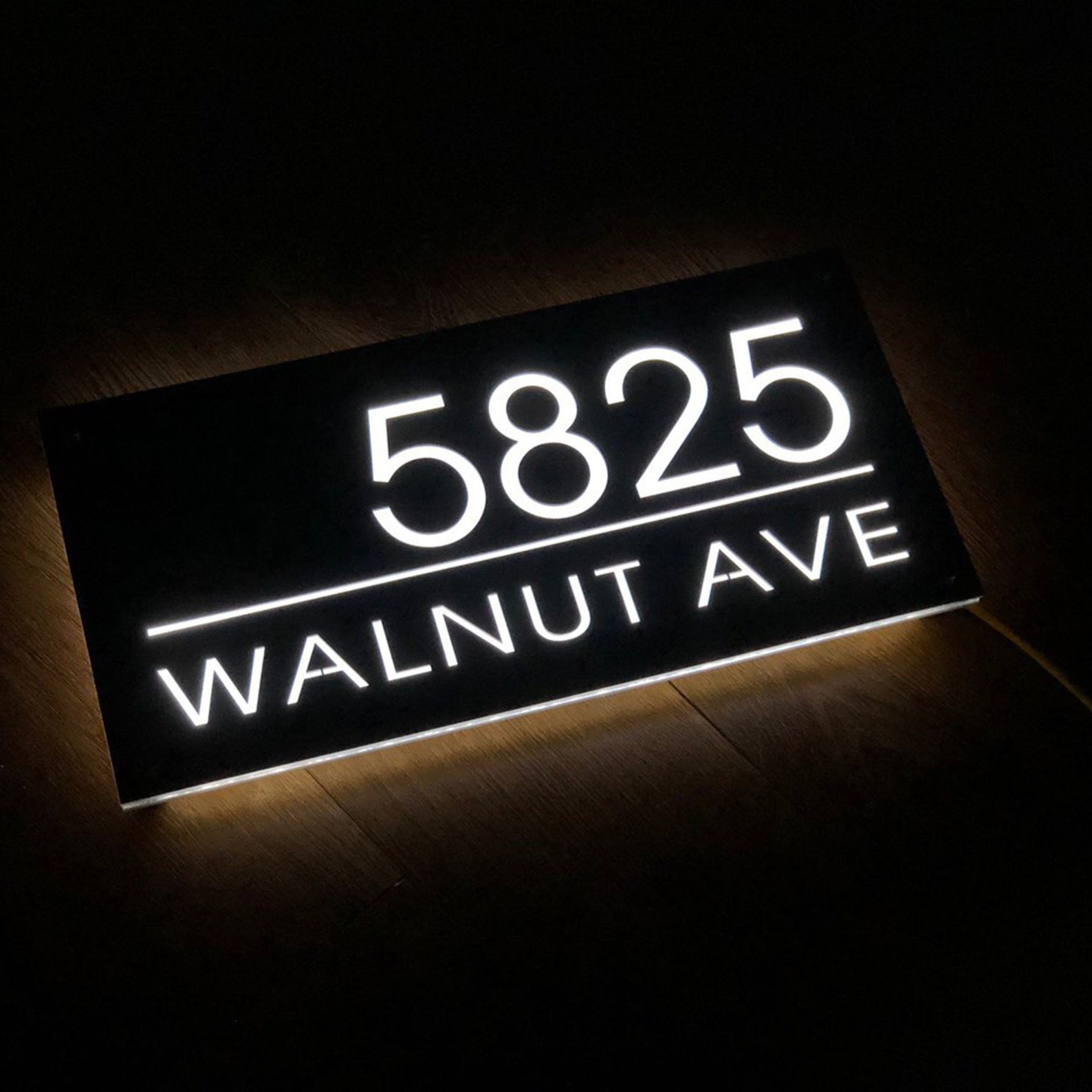 Custom LED House Number illuminated House Number Vertical Etsy