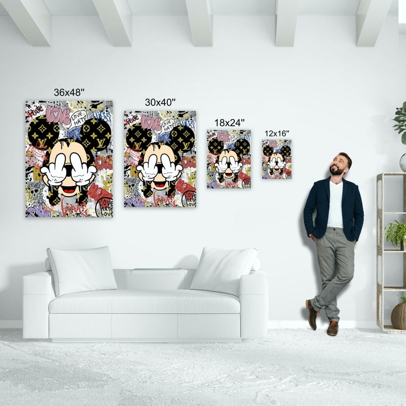Modern Mickey Mouse Canvas Art Luxury Printable Wall Art Etsy