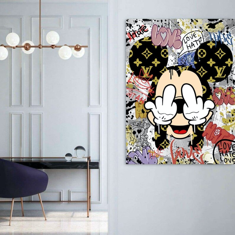 Modern Mickey Mouse Canvas Art Luxury Printable Wall Art Etsy