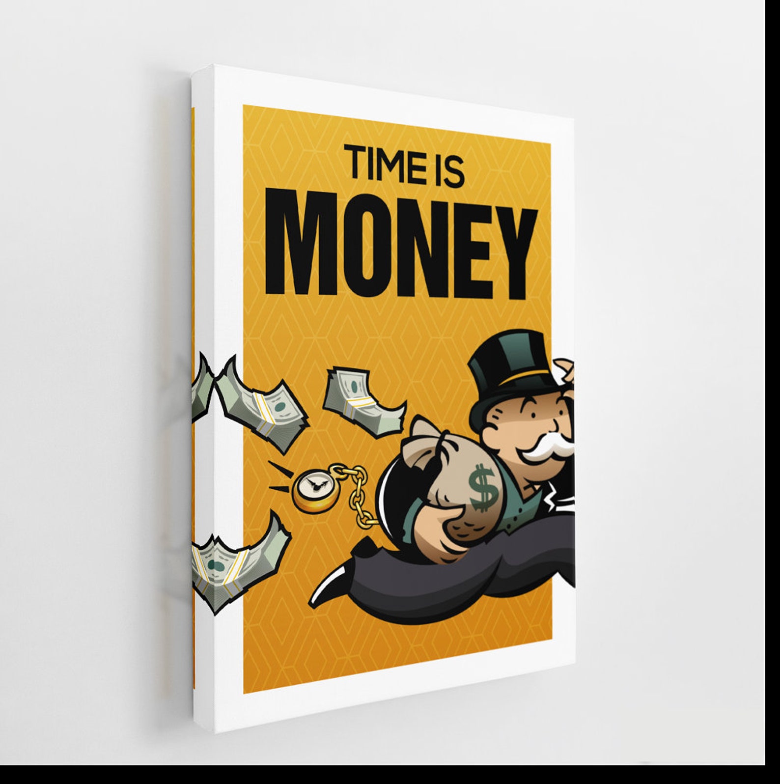 Time Is Money Canvas Art Arte della parete stampabile Etsy