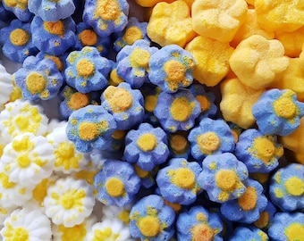 15 Mini Floral Bath Bomb Set - Frangipani, Wild Flower, Chamomile scented