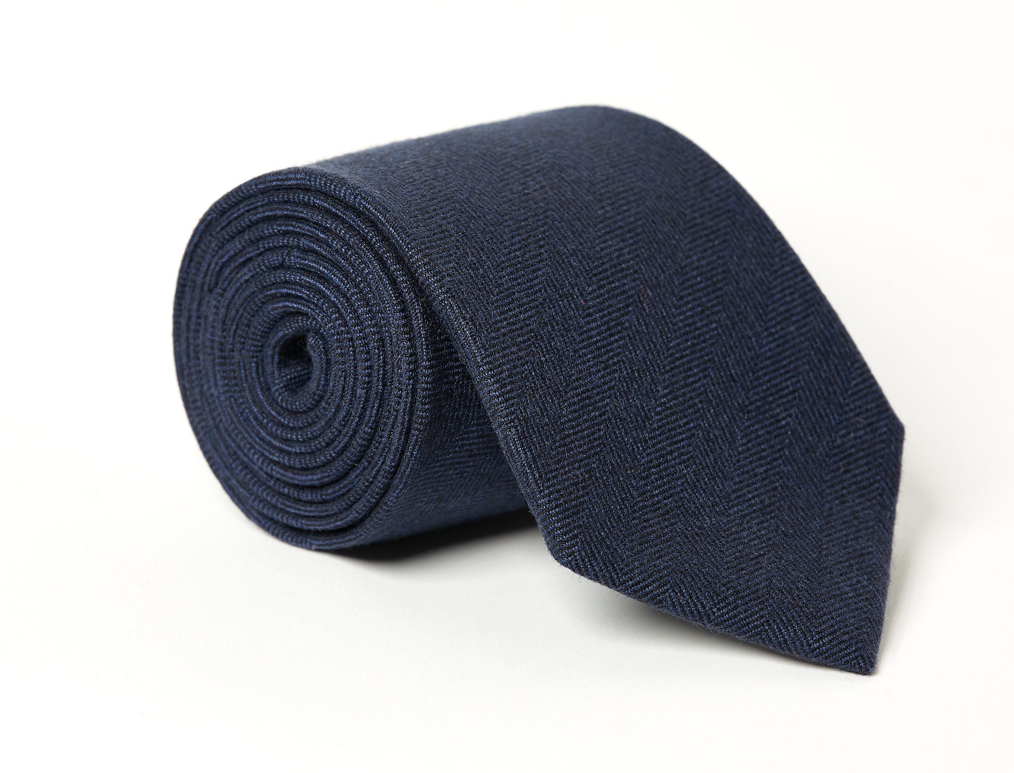 Navy Cashmere Necktie. Cashmere Solid Tie Made in USA Etsy