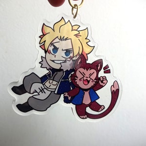 Fairy Tail Dragon Slayers acrylic glitter epoxy keychains image 8