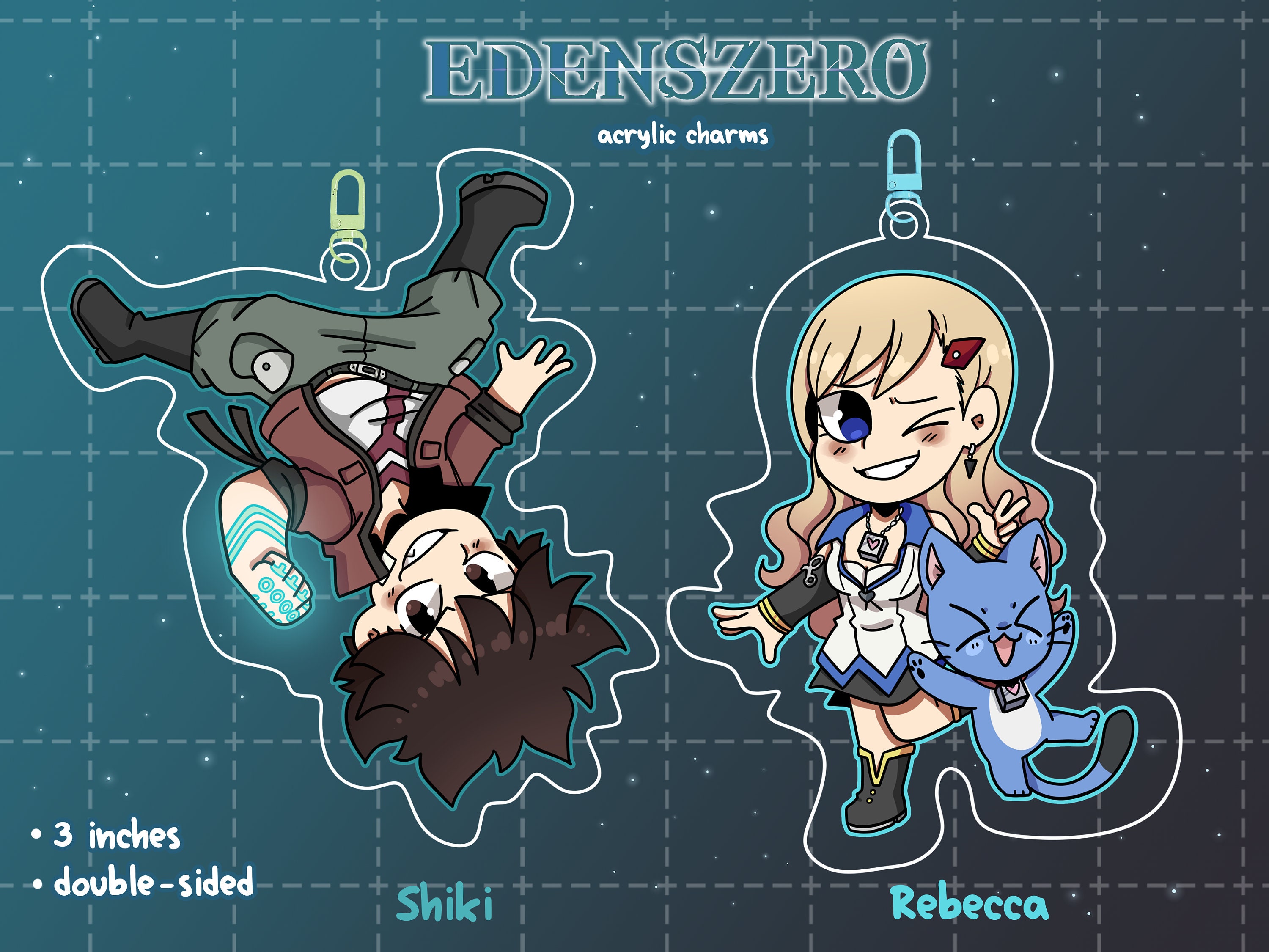 Acrylic stand - EDENS ZERO / Rebecca Bluegarden & Happy (EDENS