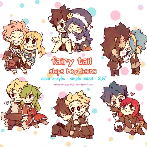 Fairy Tail Couples Keychains Etsy