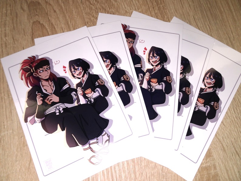 Bleach Renji and Rukia mini print image 2