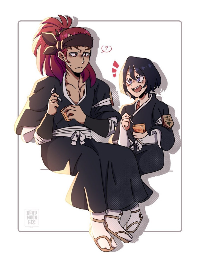 Bleach Renji and Rukia mini print image 1