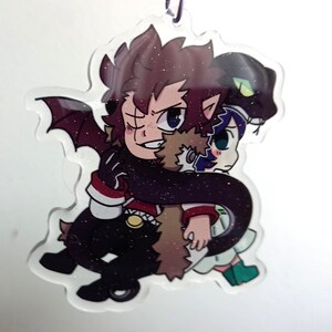 Fairy Tail Dragon Slayers acrylic glitter epoxy keychains image 9