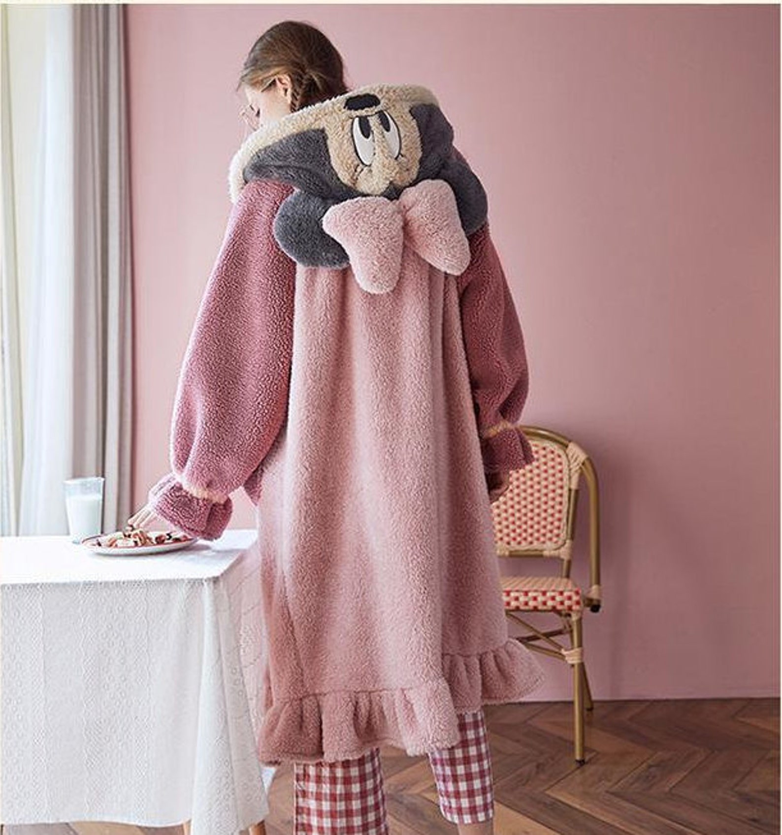 Donald Duck Pajamas Robe Oversized Hoodie Lazy Sleeve Blanket Etsy
